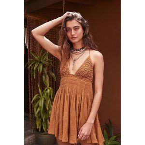 Free People Forever Favorite Warm Brown Mini Dress Endless Summer